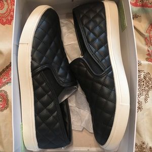 Steve Madden Black Slip Ons